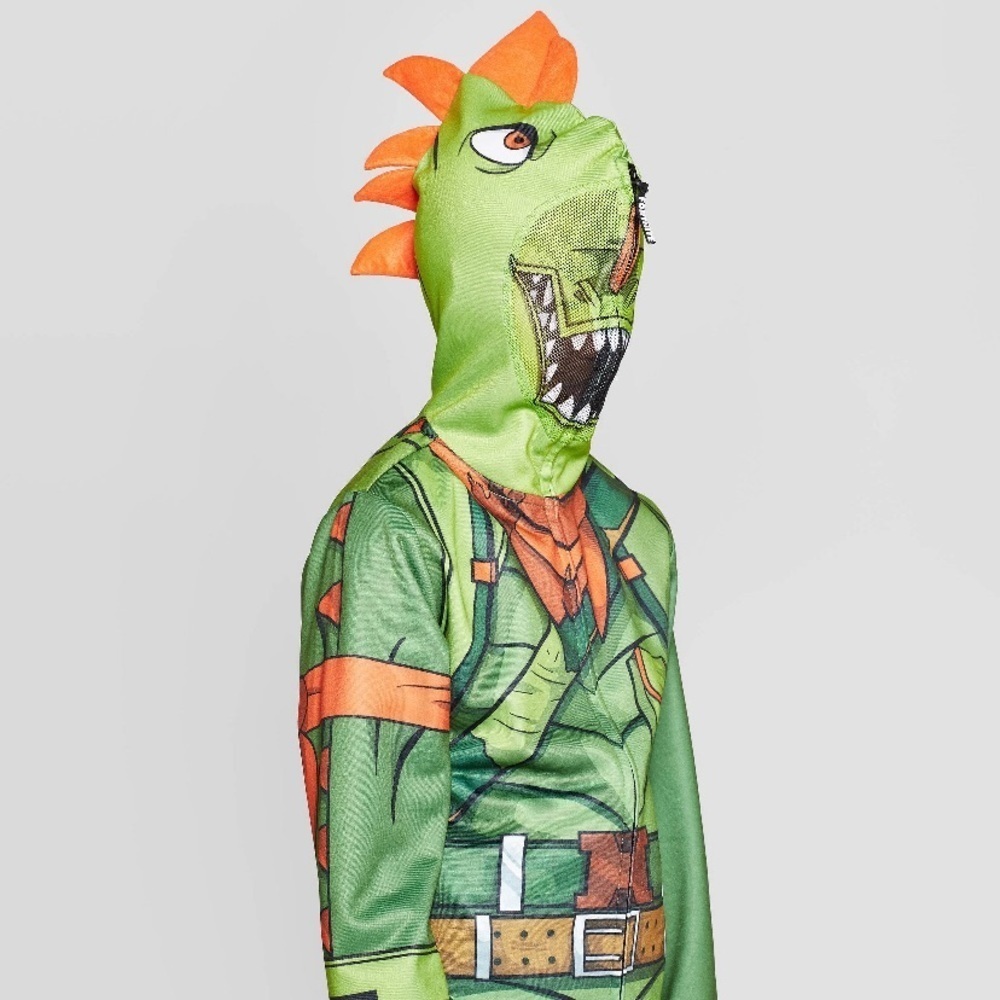 NWOT  boys fortnite Rex hoodie/costume size extra large 16/18